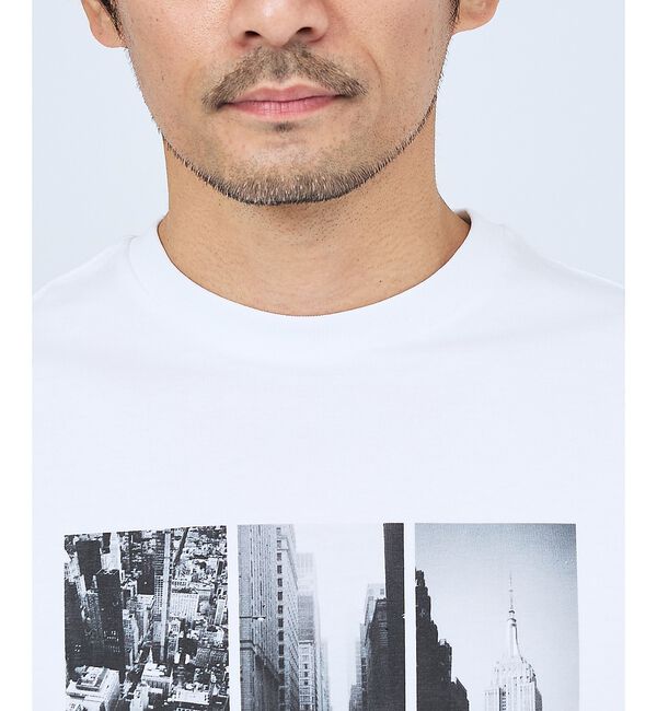 ABAHOUSE「シティスケープ プリント 半袖Tシャツ【予約】」|Tシャツ・カットソー|