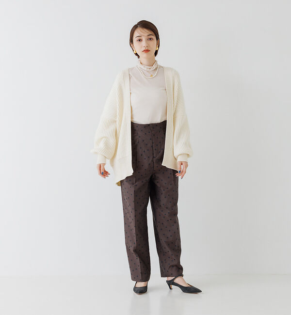 Rouge vif「片畔ニットガウンカーディガン」|カーディガン|