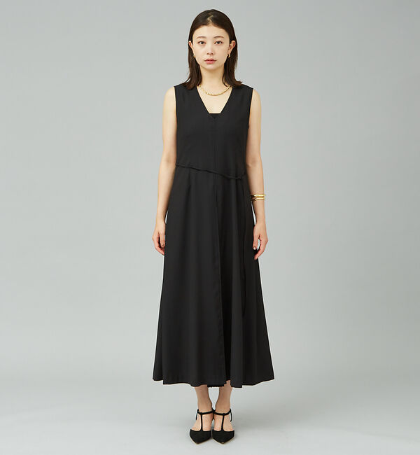 Rouge vif「ジョーゼットプリーツ コンビワンピース」|ワンピース|