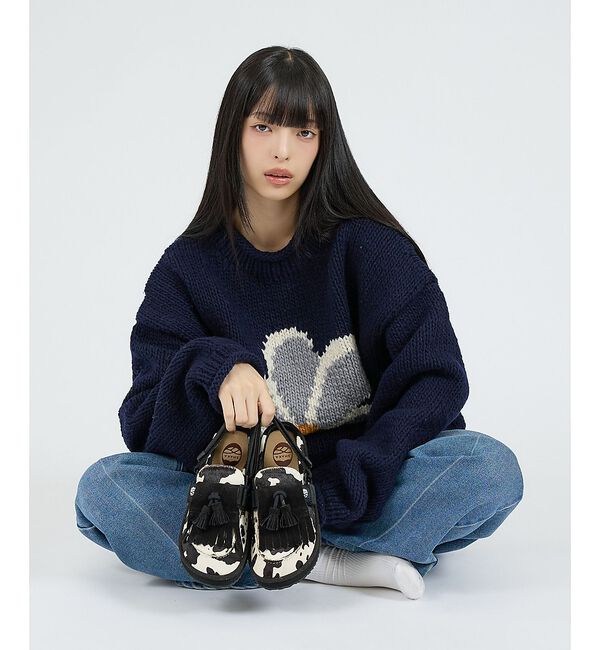 Rouge vif「【SHAKA/シャカ】ミュール タッセル カウ/MULE TASSEL COW/」|モカシン|