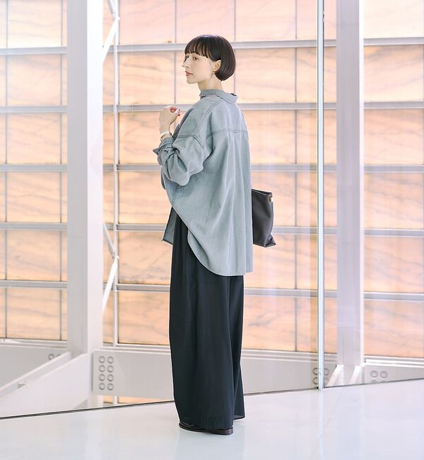 Rouge vif「【定番人気 / 2026AW】デニムオーバーサイズシャツ【予約】」|シャツ・ブラウス|