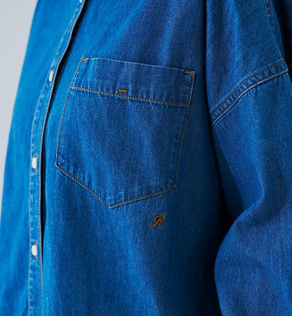 Rouge vif「【定番人気 / 2026AW】デニムオーバーサイズシャツ【予約】」|シャツ・ブラウス|