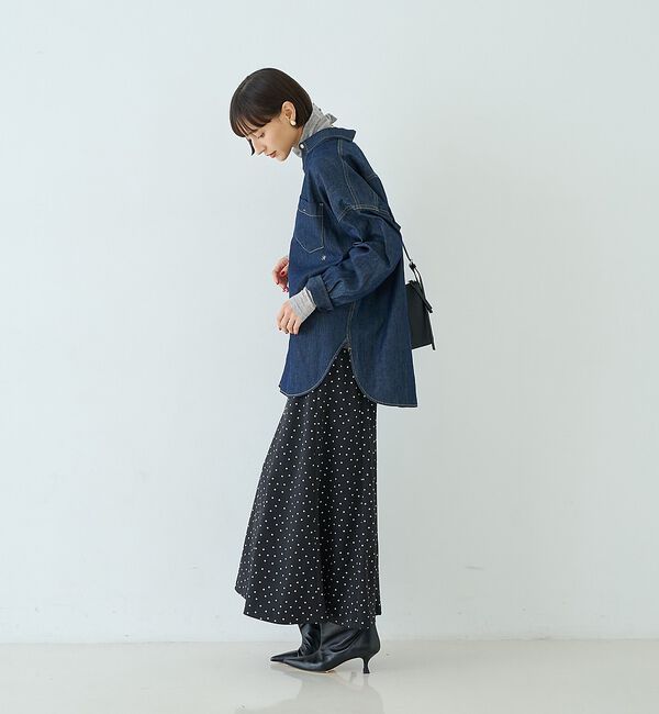 Rouge vif「【定番人気 / 2026AW】デニムオーバーサイズシャツ【予約】」|シャツ・ブラウス|