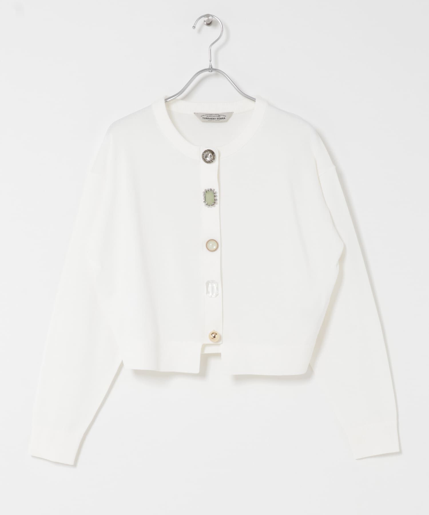 URBAN RESEARCH ROSSO「Torrazzo Donna　BIJOU CARDIGAN」|カーディガン|ホワイト
