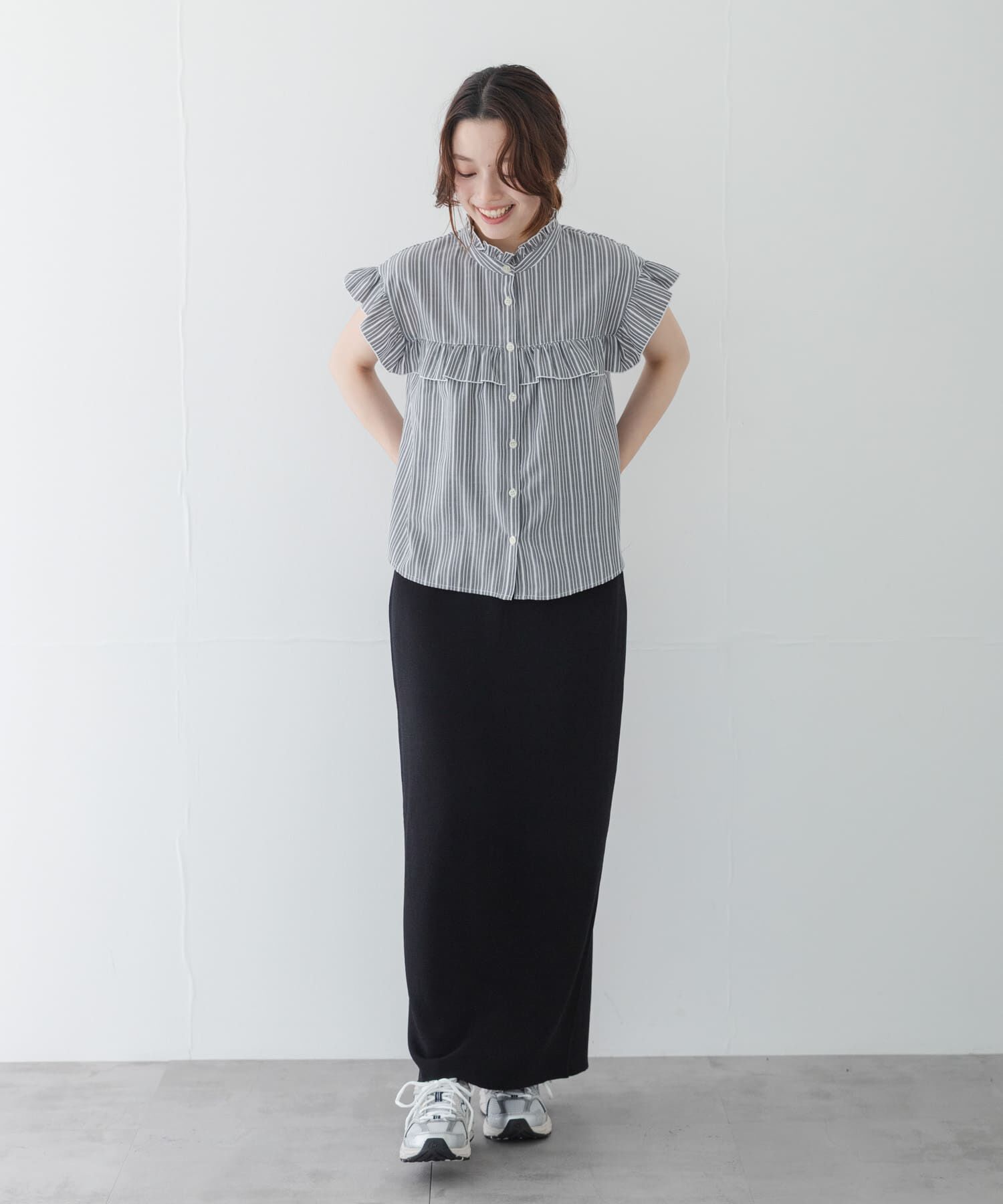 Sonny Label 「スタンドカラーフリルシャツブラウス」|シャツ・ブラウス|