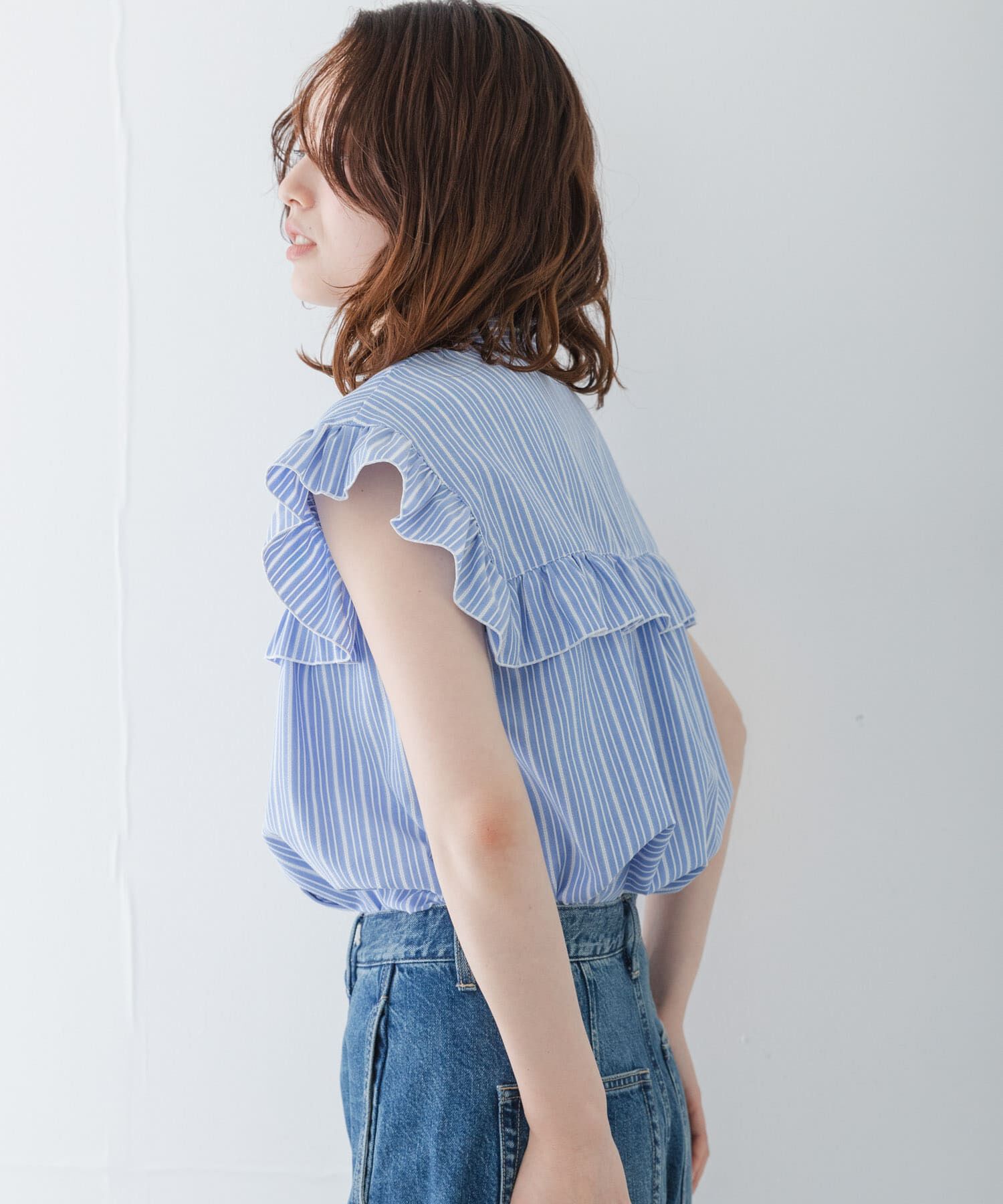 Sonny Label 「スタンドカラーフリルシャツブラウス」|シャツ・ブラウス|