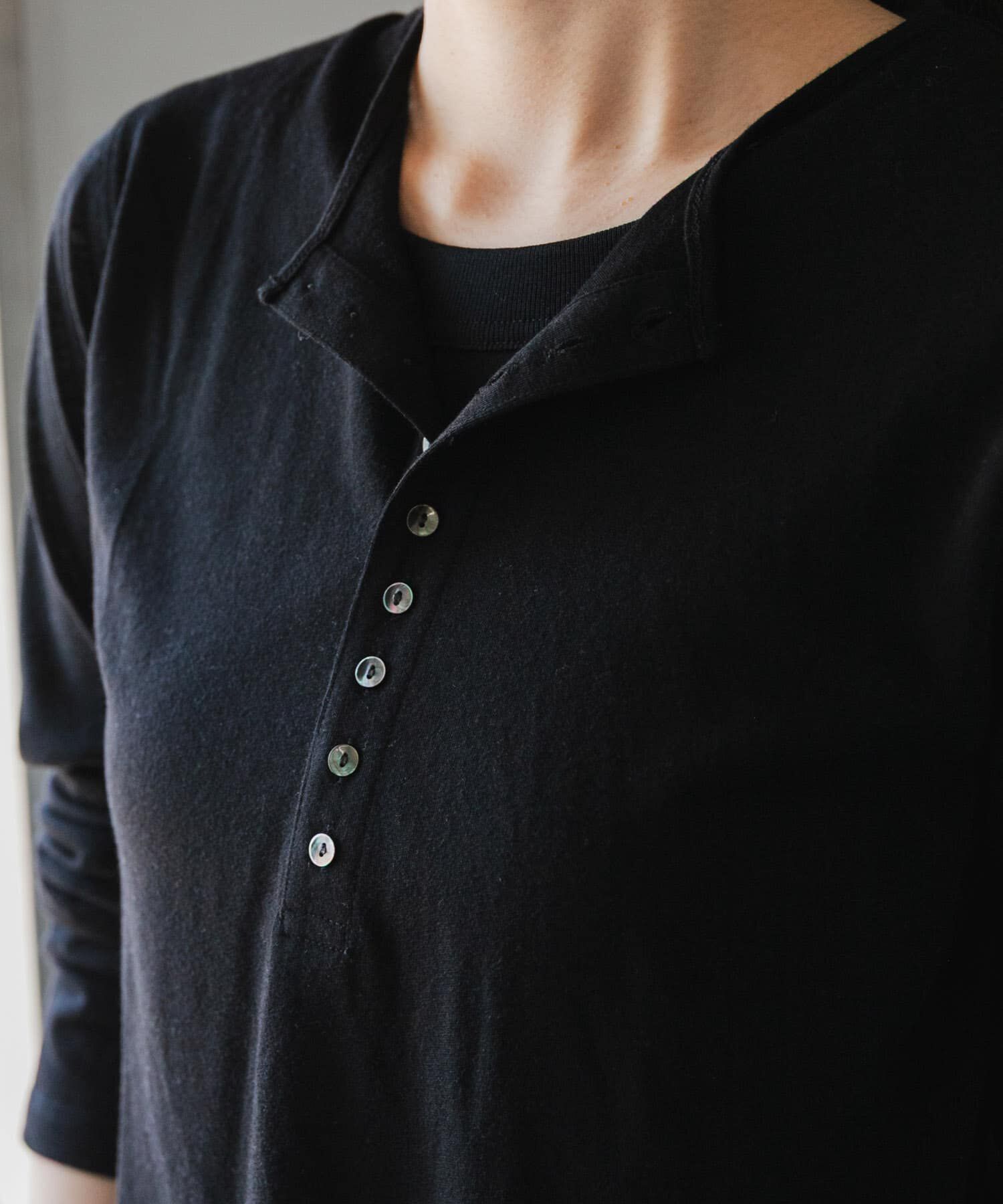 URBAN RESEARCH DOORS「FORK&SPOON　ウール混ヘンリーネックカットソー」|Tシャツ・カットソー|