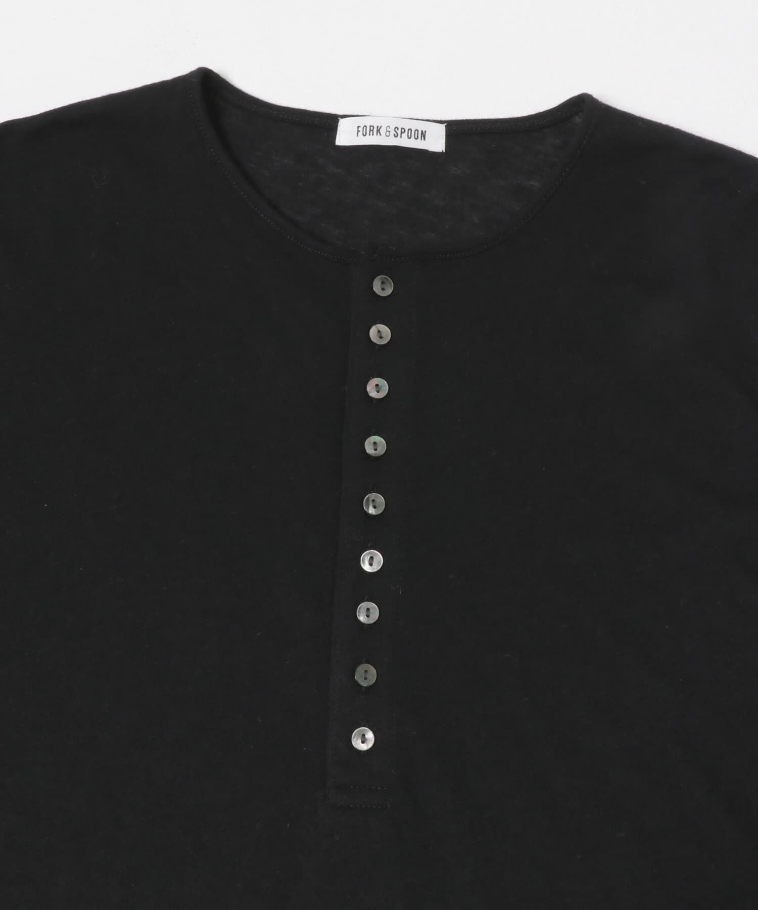URBAN RESEARCH DOORS「FORK&SPOON　ウール混ヘンリーネックカットソー」|Tシャツ・カットソー|