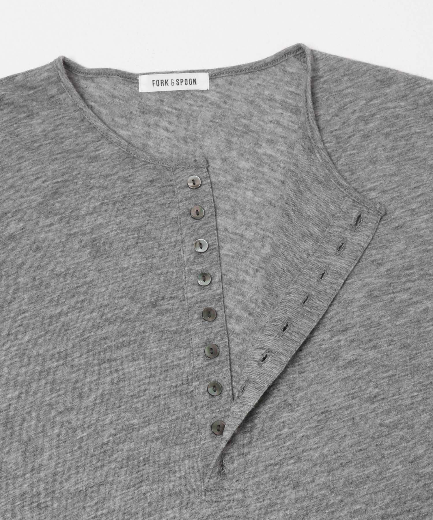 URBAN RESEARCH DOORS「FORK&SPOON　ウール混ヘンリーネックカットソー」|Tシャツ・カットソー|