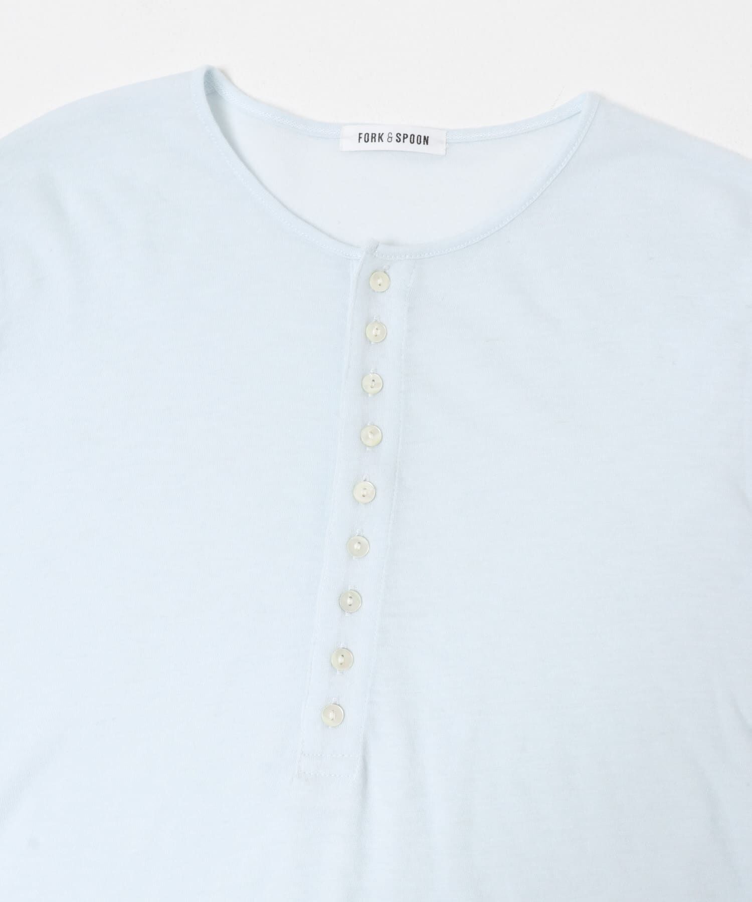 URBAN RESEARCH DOORS「FORK&SPOON　ウール混ヘンリーネックカットソー」|Tシャツ・カットソー|