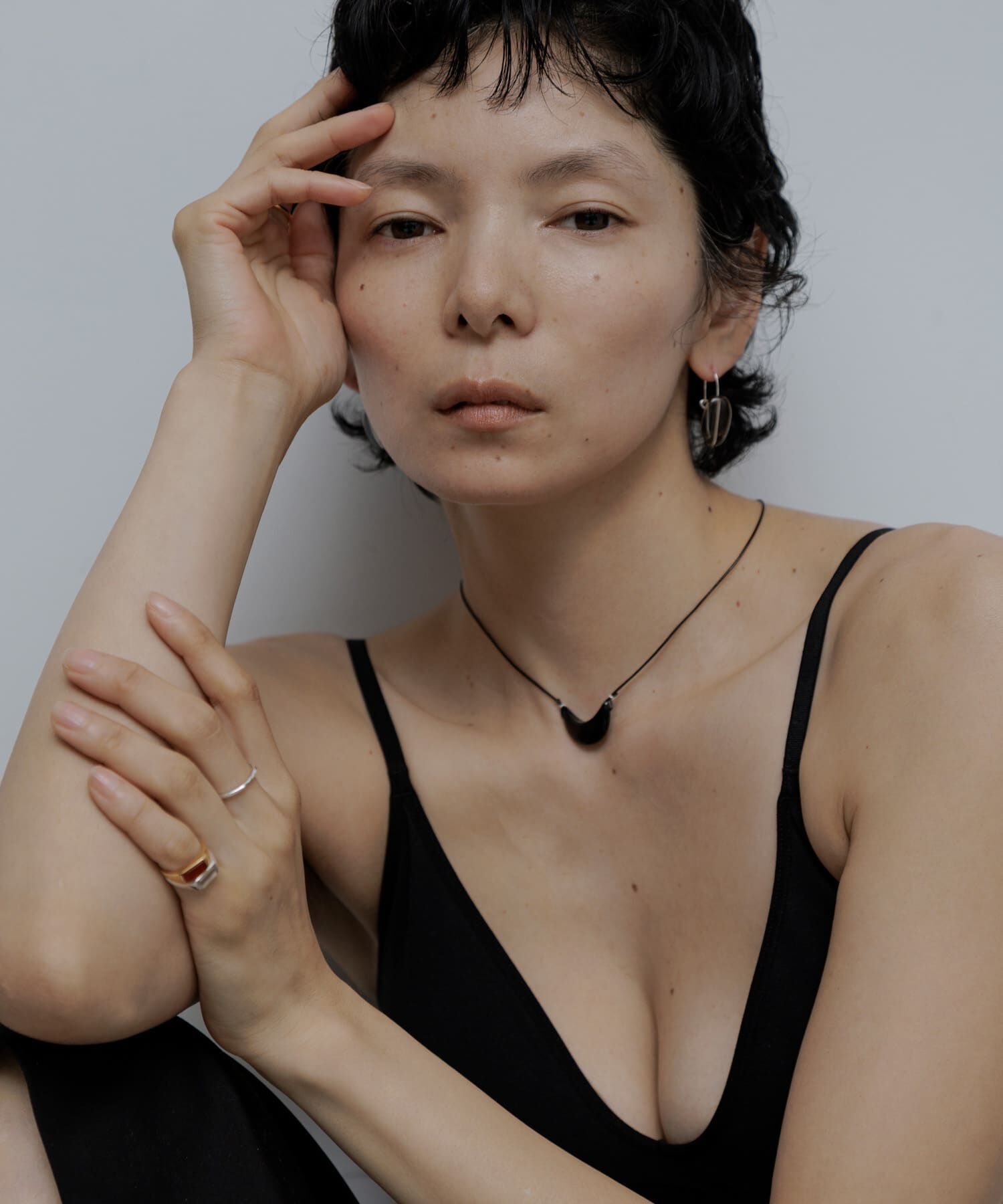 SMELLY「SMELLY so&rsquo;　onyx crescent necklace」|ネックレス|
