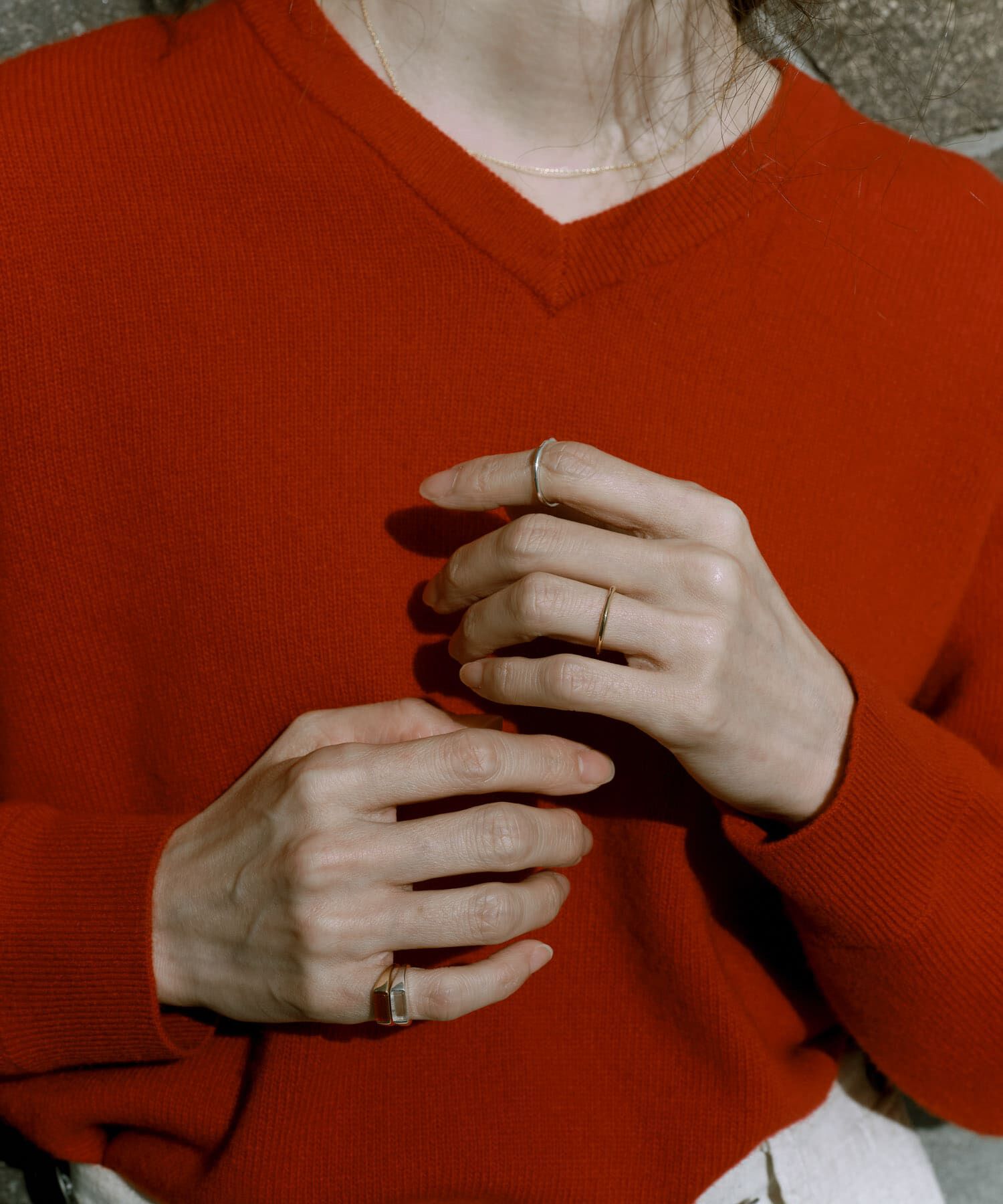 SMELLY「SMELLY so&rsquo;　textured minimal ring」|リング|