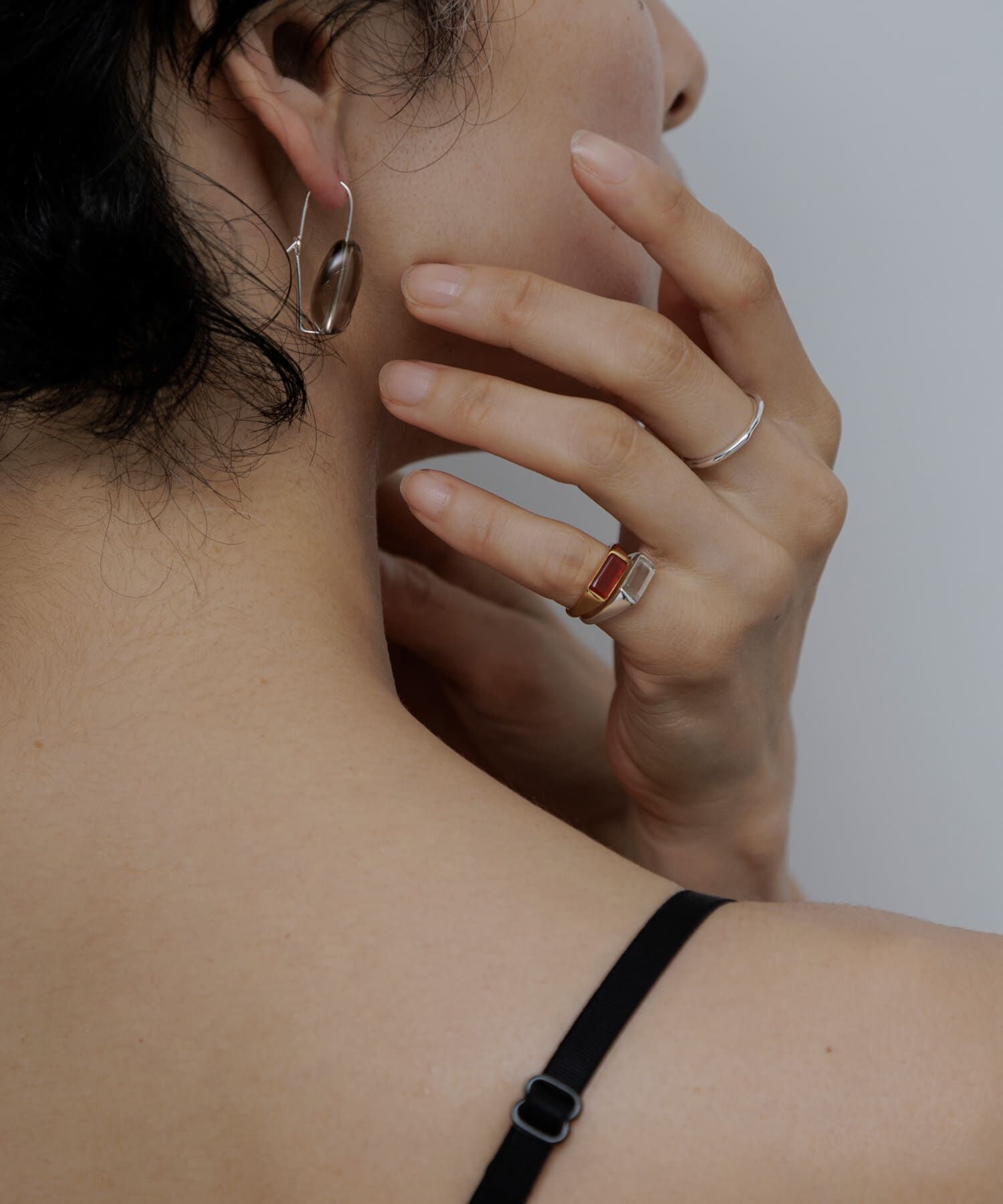 SMELLY「SMELLY so&rsquo;　smoky quartz pinky ring」|リング|