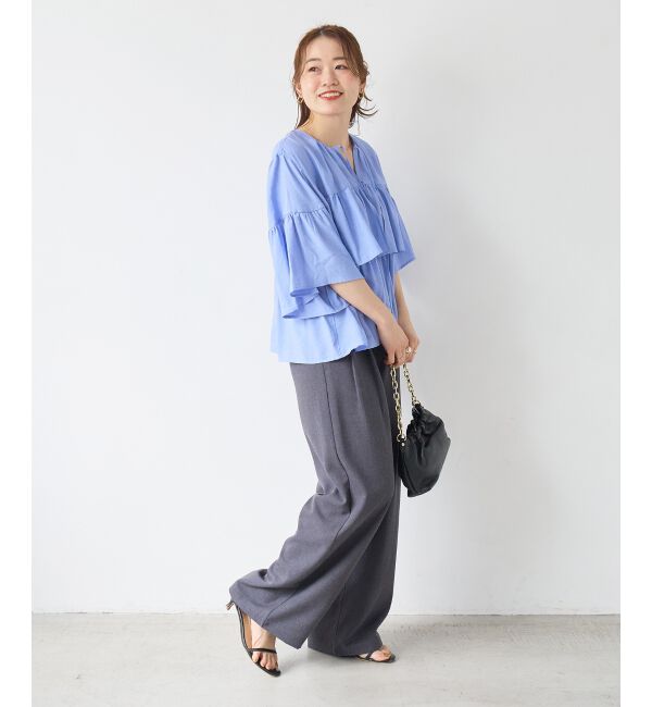  「麻混メランジツータックパンツ」|その他|