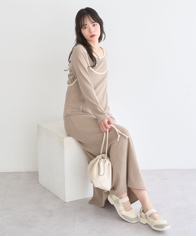 earth music&ecology「【2点SET】レイヤードバイカラーカットワンピース」|ワンピース|