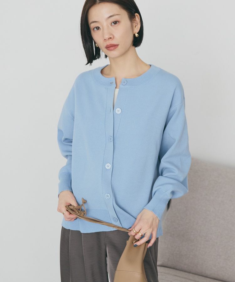 AMERICAN HOLIC「クルーネックニットカーディガン」|カーディガン|Light Blue