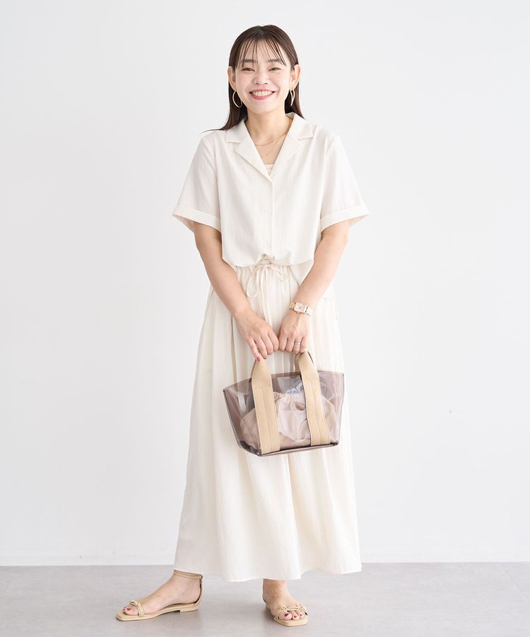 Green Parks「SET2点 半袖シャツ＋タックギャザースカート」|ワンピース|