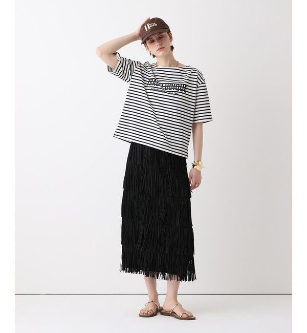 allureville「ボーダーロゴＴ」|Tシャツ・カットソー|