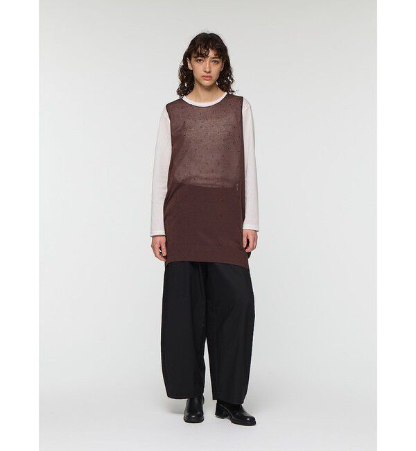 mizuiro ind「mizuiro ind トリコットロングスリーブクルーネックTシャツ」|Tシャツ・カットソー|