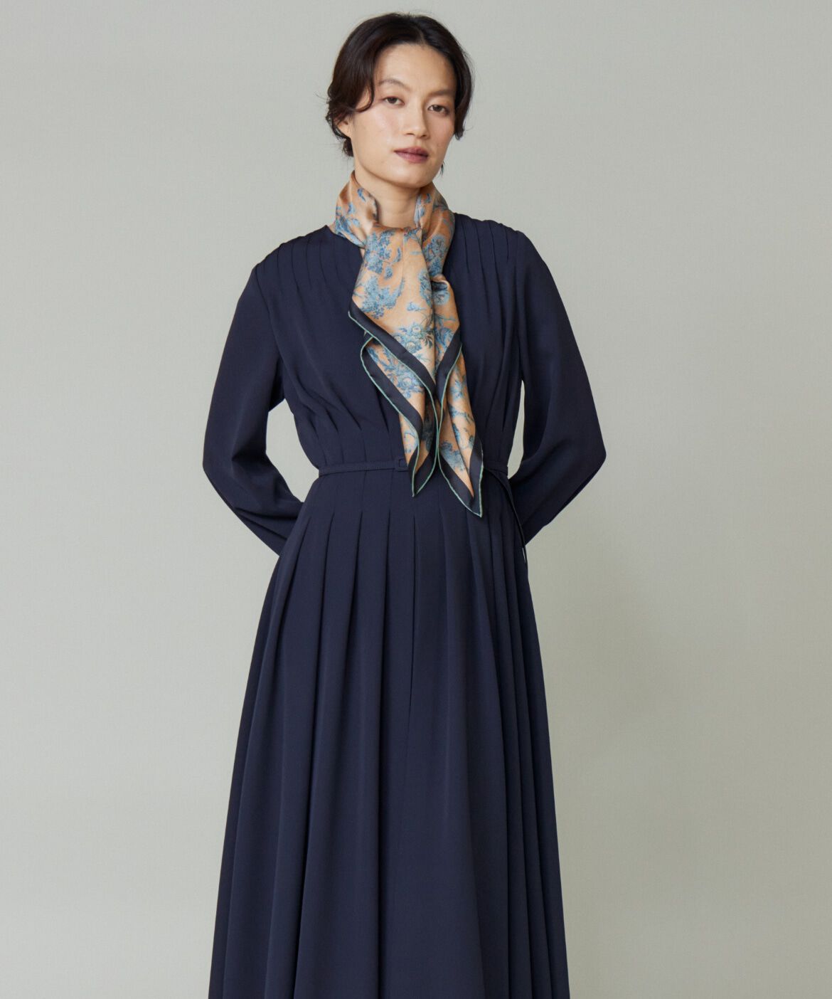 la veille by SUPERIOR CLOSET「ピンタックデザインワンピース」|ワンピース|ネイビー