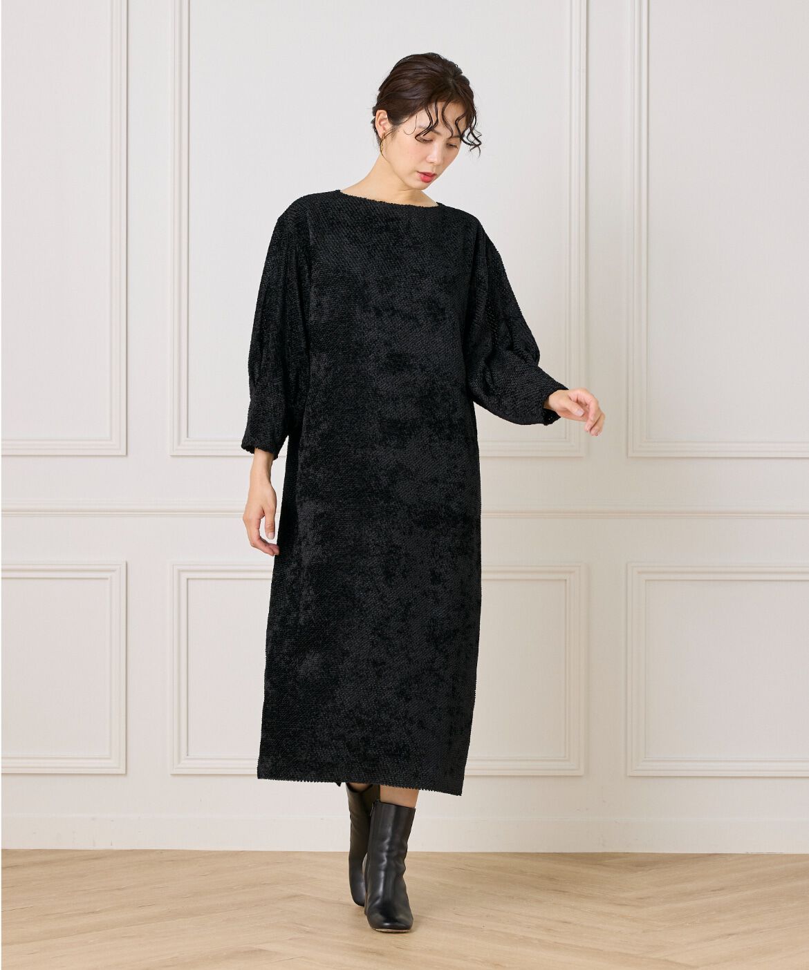 la veille by SUPERIOR CLOSET「《大きいサイズ》ジャガードワンピース」|ワンピース|