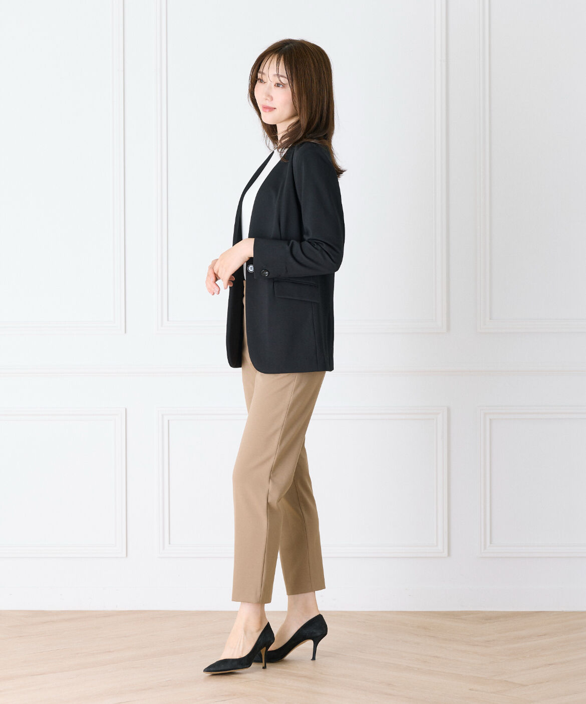 INED「ノーカラージャケット《INEDCLARO》」|ノーカラージャケット|