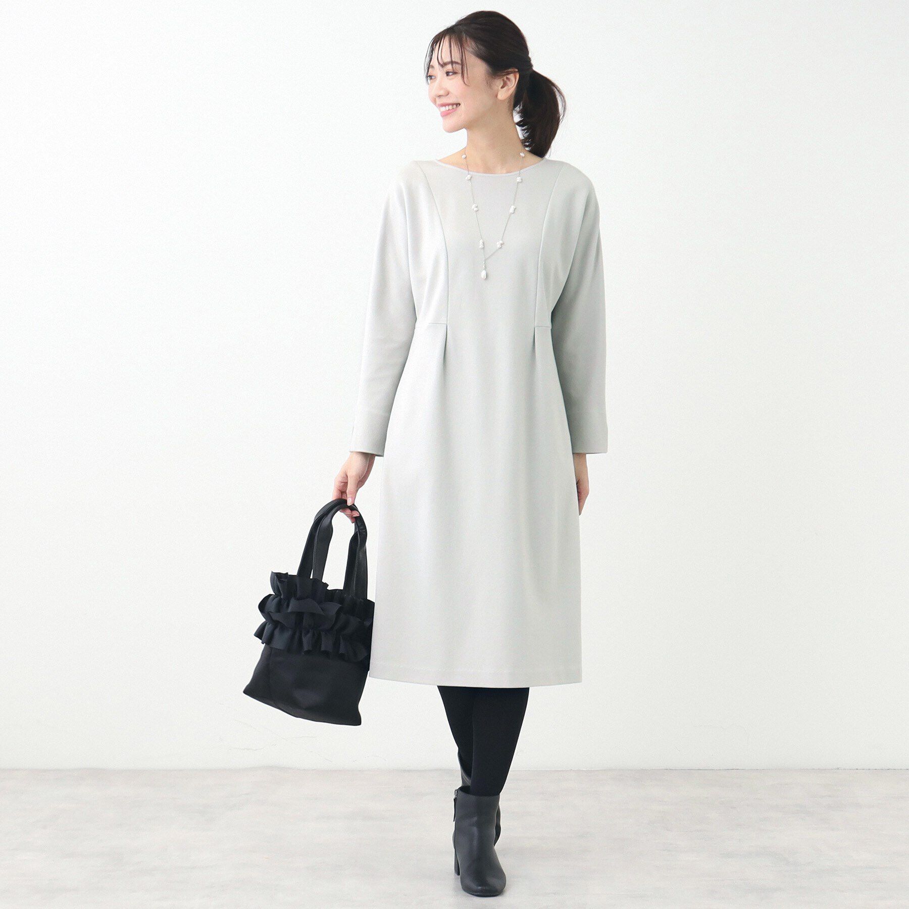 Reflect「【夏SALE】ドルマンスリーブストレートシルエットワンピース」|ワンピース|