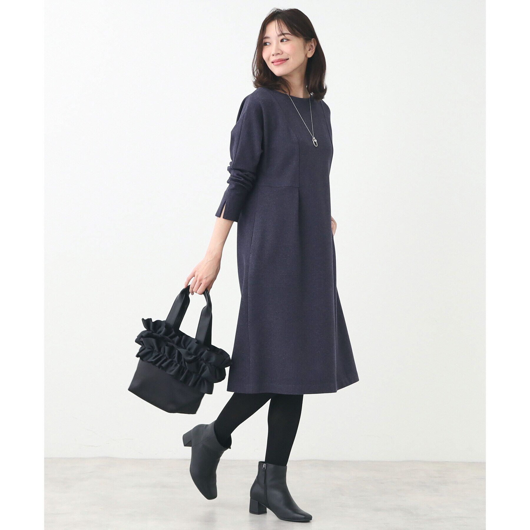 Reflect「【夏SALE】ドルマンスリーブストレートシルエットワンピース」|ワンピース|