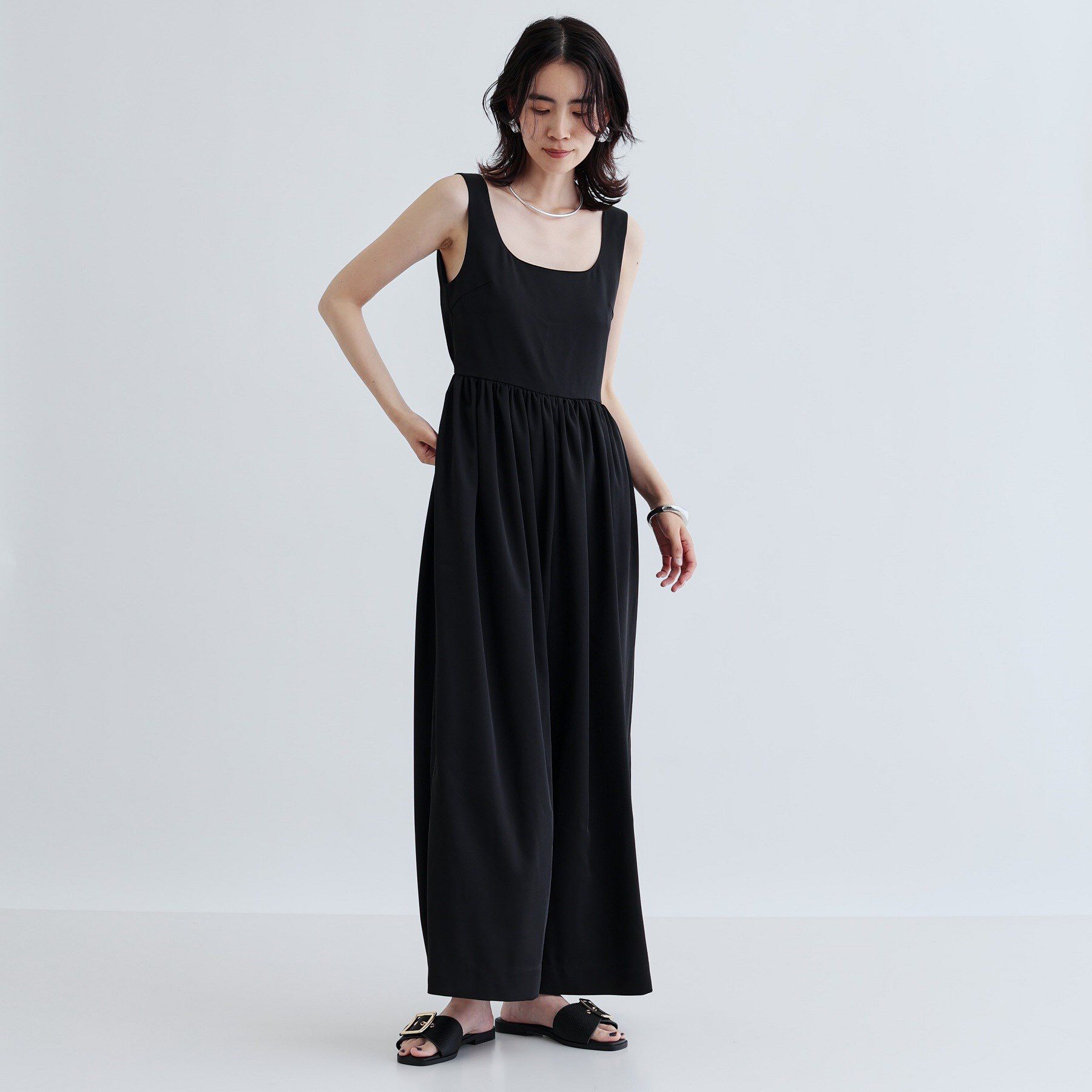 GALLEST「バックデザインサロペット」|オールインワン|