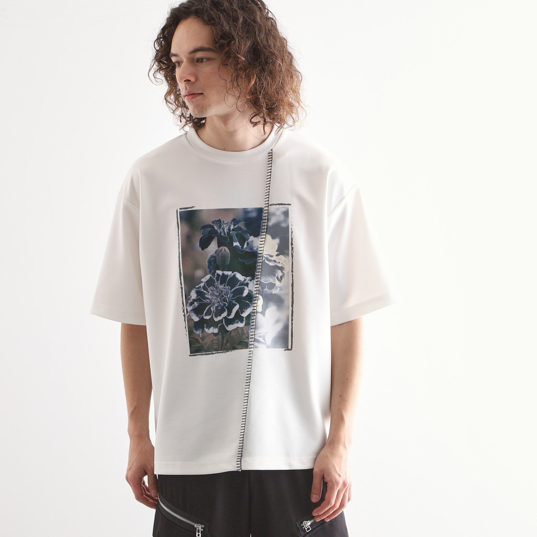 tk.TAKEO KIKUCHI「◆インバージョンフラワーカットソー」|Tシャツ・カットソー|