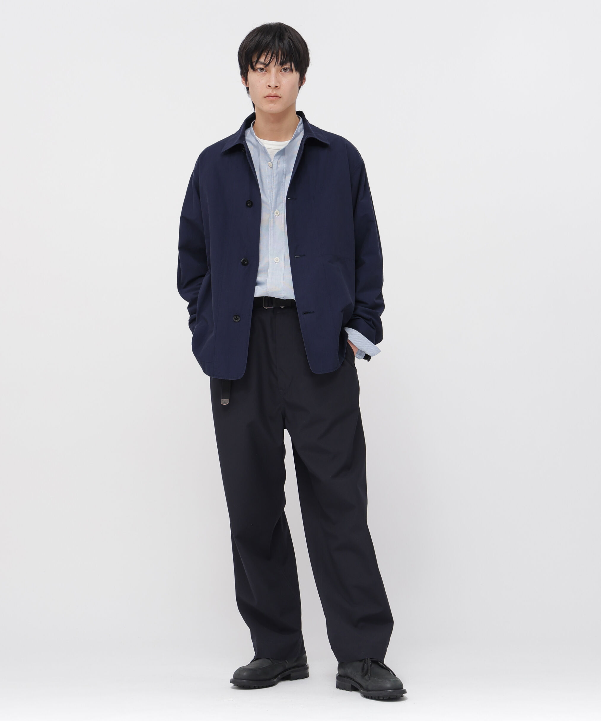 MHL.「CRISP COTTON CHAMBRAY BLOUSON」|ブルゾン・スタジャン|