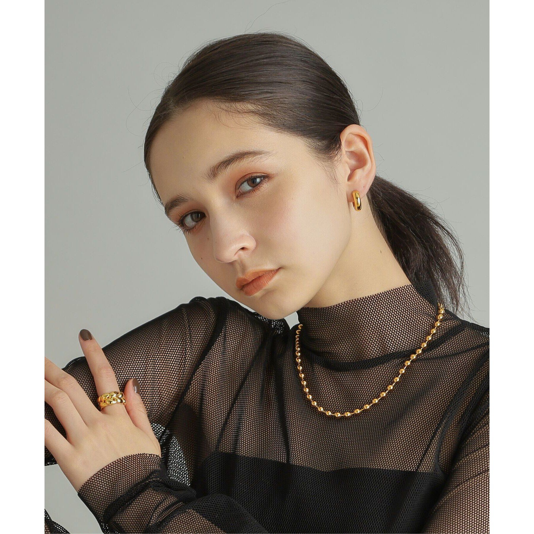 COCOSHNIK ONKITSCH「シルバー ニッティングモチーフ エタニティリングL GP」|リング|