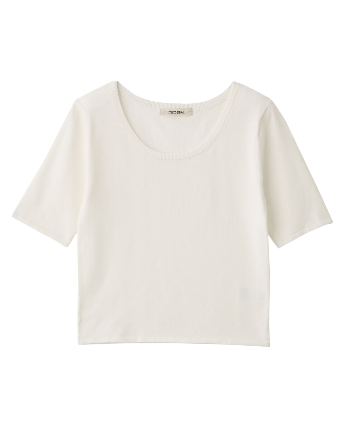 COCO DEAL「シルクブレンドUネックニットトップス」|ニット・セーター|