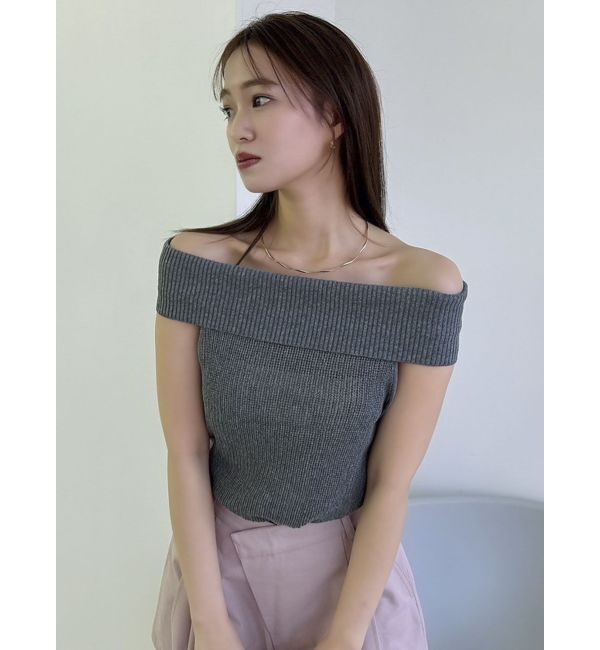 dazzlin「【WEB限定】2wayオフショルニットトップス」|ニット・セーター|