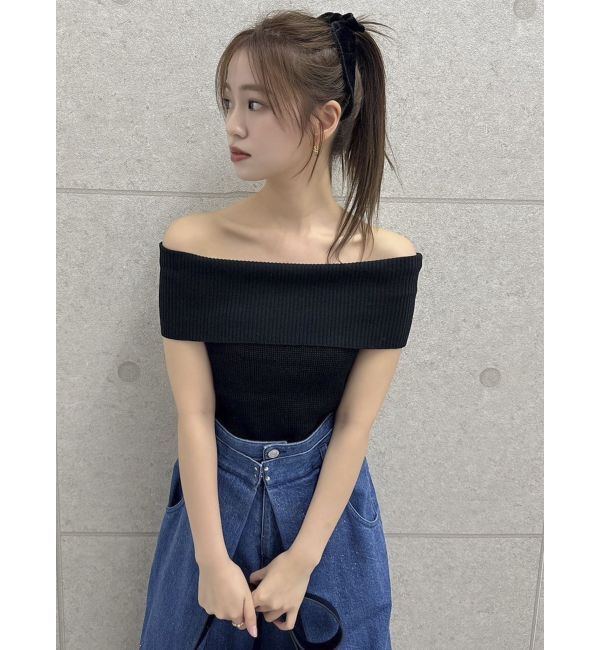 dazzlin「【WEB限定】2wayオフショルニットトップス」|ニット・セーター|