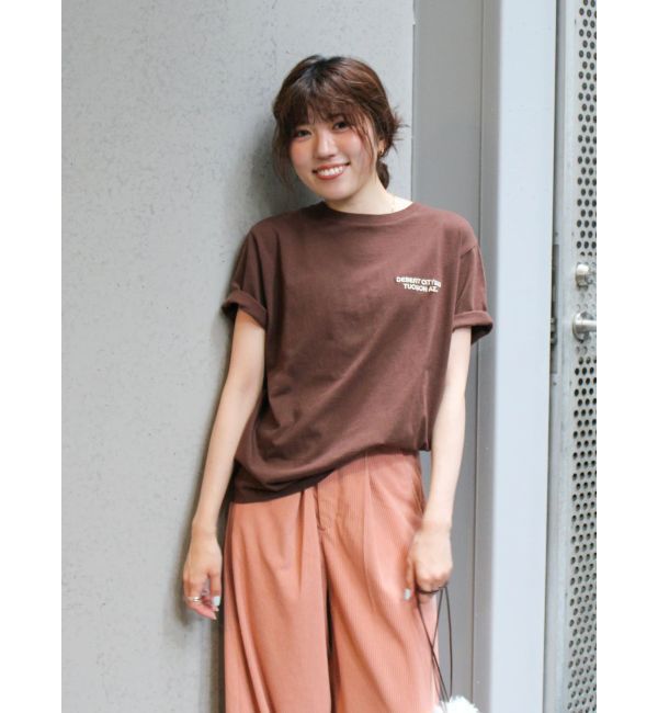 Ungrid「カラーエンブロイダリーTee」|Tシャツ・カットソー|