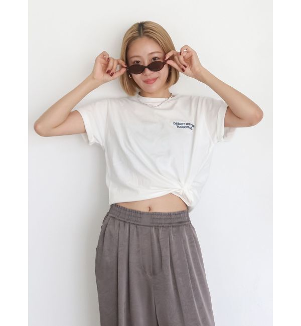 Ungrid「カラーエンブロイダリーTee」|Tシャツ・カットソー|