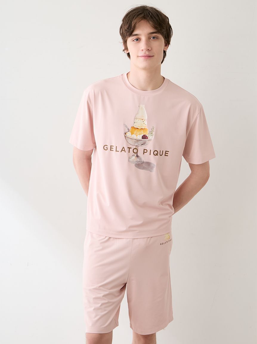 GELATO PIQUE HOMME「【HOMME】【接触冷感】【抗菌防臭】シロクマプリンTシャツ」|ルームウェア|