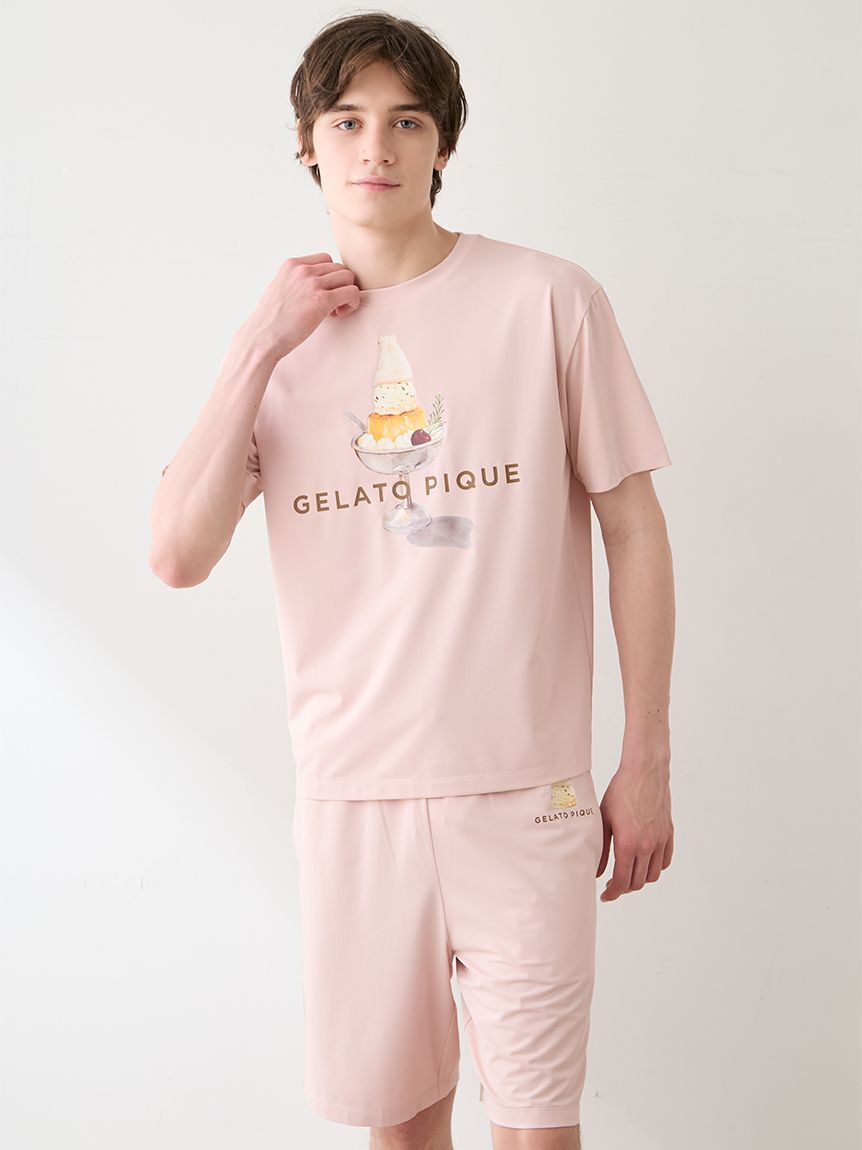 GELATO PIQUE HOMME「【HOMME】【接触冷感】【抗菌防臭】シロクマプリンTシャツ」|ルームウェア|