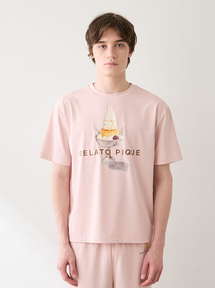 GELATO PIQUE HOMME「【HOMME】【接触冷感】【抗菌防臭】シロクマプリンTシャツ」|ルームウェア|