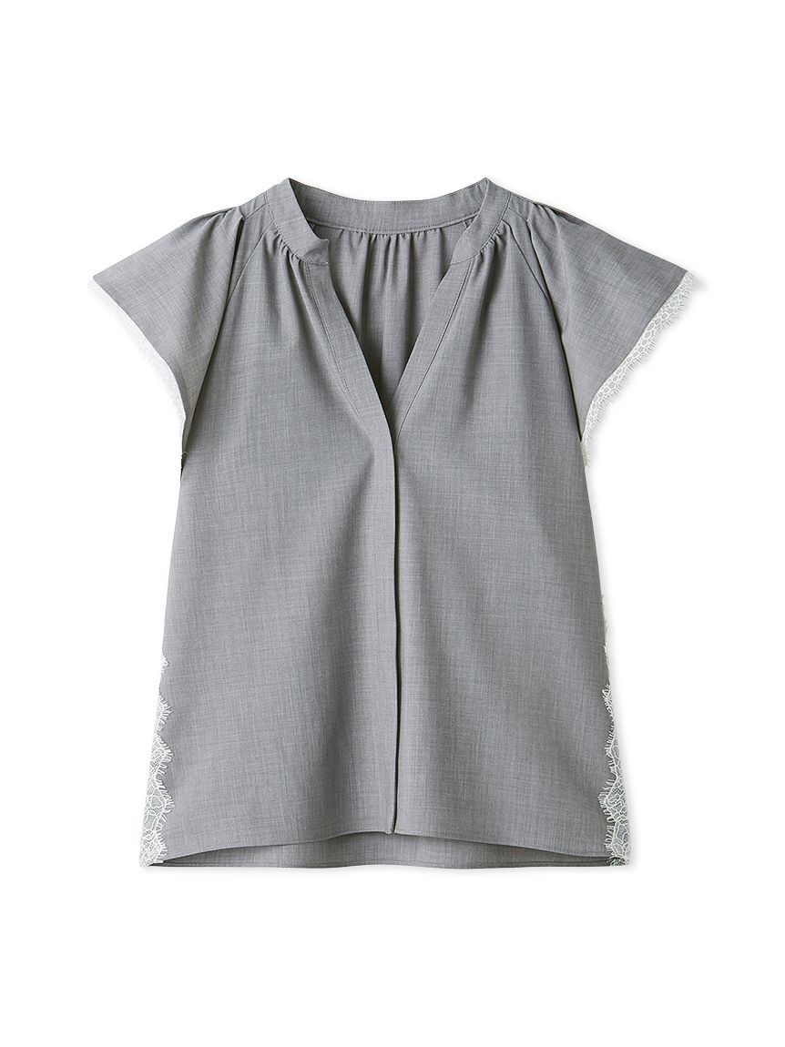 FRAY I.D「ラッフルスリーブレーストリミングブラウス」|シャツ・ブラウス|GRY