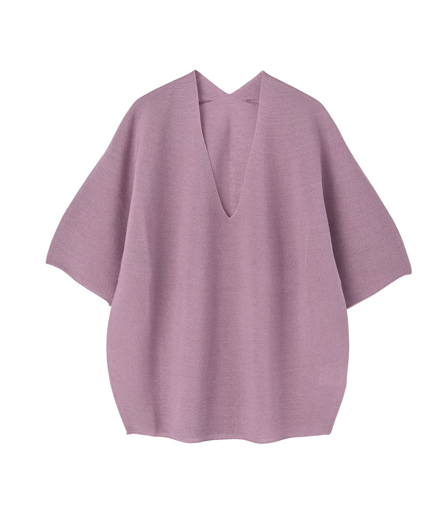 STYLE DELI「【LUXE】麻混リラックスVネックニットトップス」|Tシャツ・カットソー|