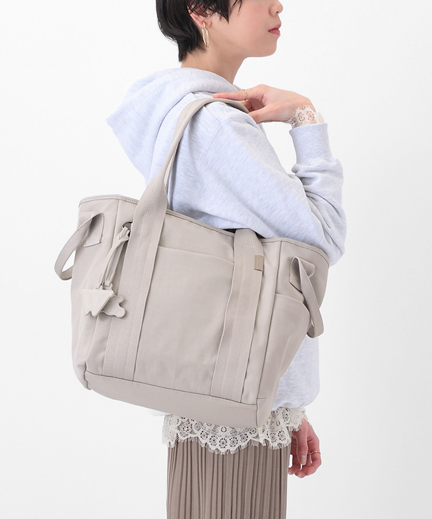 W&.Day/Night「W&.Day/Night エム―ト トートバッグ 2WAYバッグ マザーズバッグ バッグ A4サイズ 通勤 20521」|トートバッグ|ライトグレー