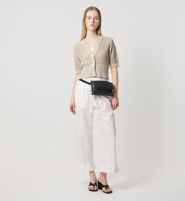 AEWEN MATOPH「＜AEWEN MATOPH＞ミックスヤーン ショートスリーブ カーディガン  BEIGE」|カーディガン|