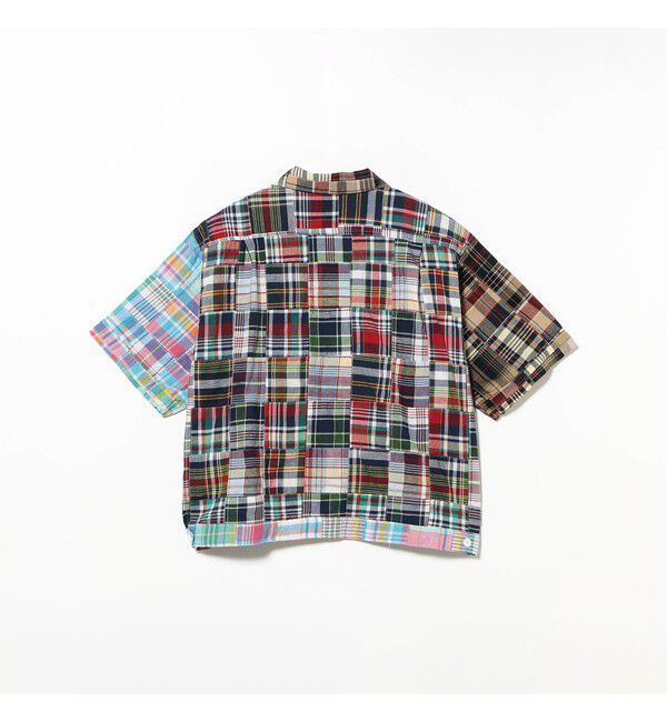 BEAMS PLUS「Cabana Boy-SHT Patchwork Madras Beige」|シャツ・ブラウス|