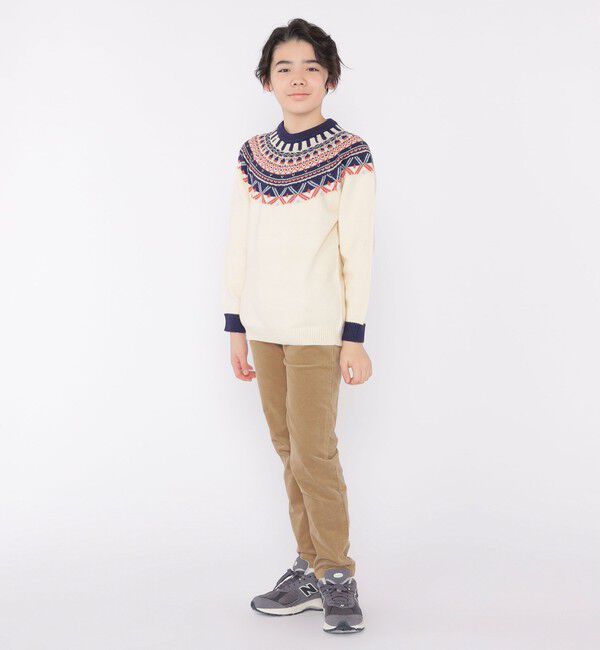 SHIPS KIDS「SHIPS KIDS:140～160cm /〈洗濯機可能〉フェアアイル ニット」|ニット・セーター|