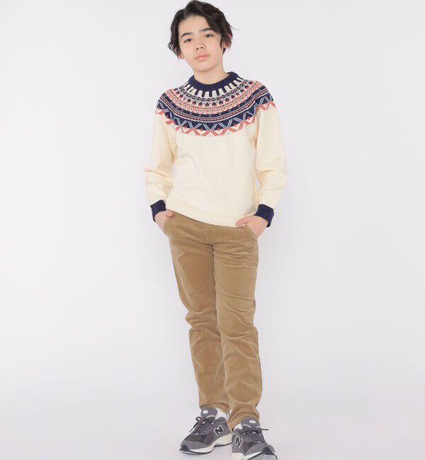 SHIPS KIDS「SHIPS KIDS:140～160cm /〈洗濯機可能〉フェアアイル ニット」|ニット・セーター|