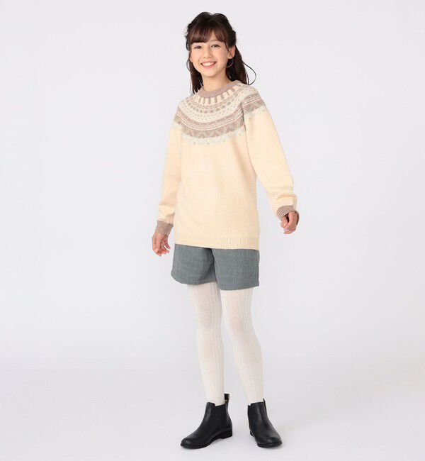 SHIPS KIDS「SHIPS KIDS:140～160cm /〈洗濯機可能〉フェアアイル ニット」|ニット・セーター|
