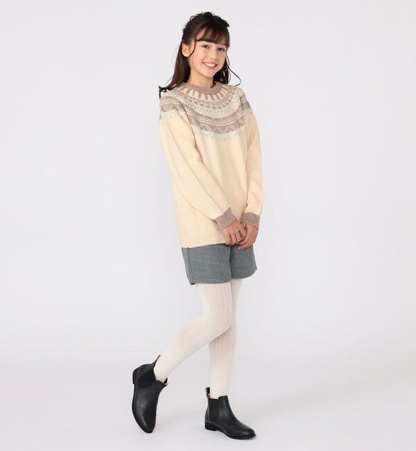 SHIPS KIDS「SHIPS KIDS:140～160cm /〈洗濯機可能〉フェアアイル ニット」|ニット・セーター|