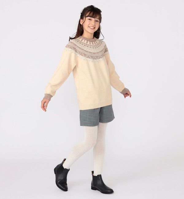 SHIPS KIDS「SHIPS KIDS:140～160cm /〈洗濯機可能〉フェアアイル ニット」|ニット・セーター|